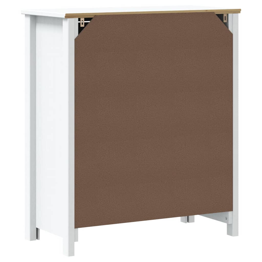 Badschrank Berg Weiß 69,5X34X80 Cm Massivholz Kiefer 69.5 x 34 x 80 cm - Fuer Daheim