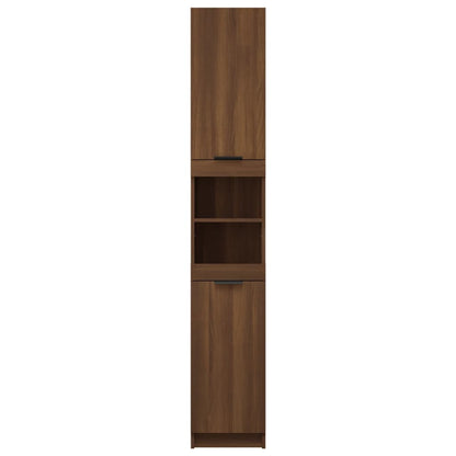 Badschrank Braun Eichen-Optik 32X34X188,5 Cm Holzwerkstoff Braune Eiche - Fuer Daheim