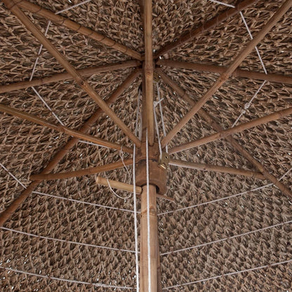 Bambus-Sonnenschirm Mit Bananenblatt-Dach 270 Cm - Fuer Daheim