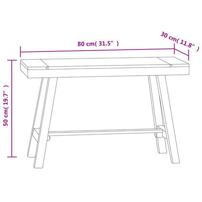 Bank 80 Cm Massivholz Teak - Fuer Daheim