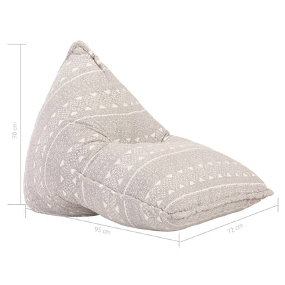 Beanbag Hellbraun Stoff Patchwork - Fuer Daheim