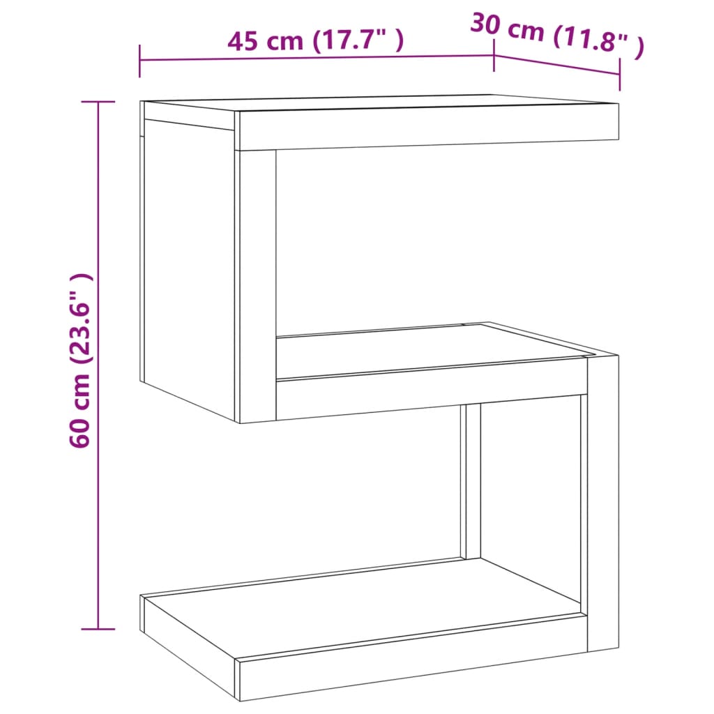 Beistelltisch 45X30X60 Cm Massivholz Teak - Fuer Daheim