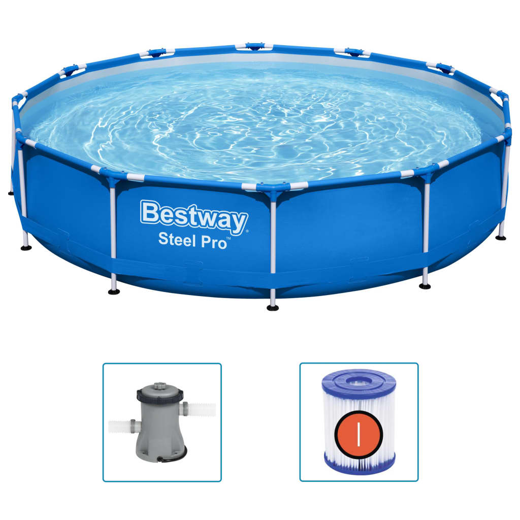 Bestway Steel Pro Frame Swimmingpool 366X76 Cm - Fuer Daheim