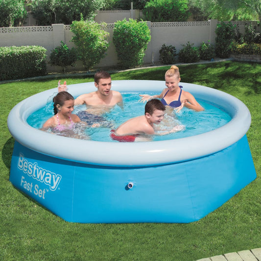 Bestway Swimmingpool Aufblasbar Rund Fast Set 244X66 Cm 57265 - Fuer Daheim