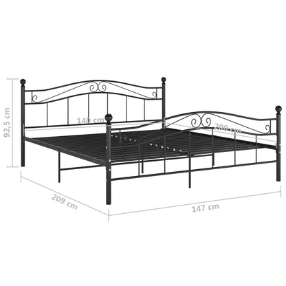 Bett Schwarz Metall 140X200 Cm 140 x 200 cm - Fuer Daheim