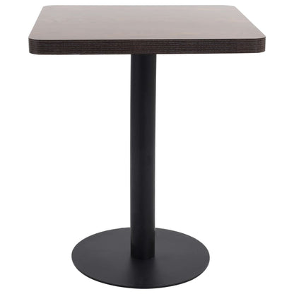 Bistrotisch Dunkelbraun 60X60 Cm Mdf Dunkelbraun und Schwarz 60 x 60 x 75 cm - Fuer Daheim