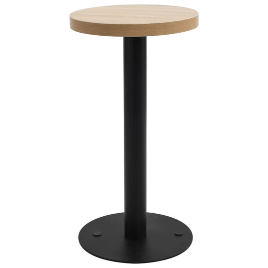 Bistrotisch Hellbraun 40 Cm Mdf Hellbraun und Schwarz 40 x 75 cm - Fuer Daheim