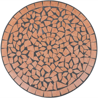 Bistrotisch Terracotta-Rot 60 Cm Mosaik Terrakotta Rund - Fuer Daheim