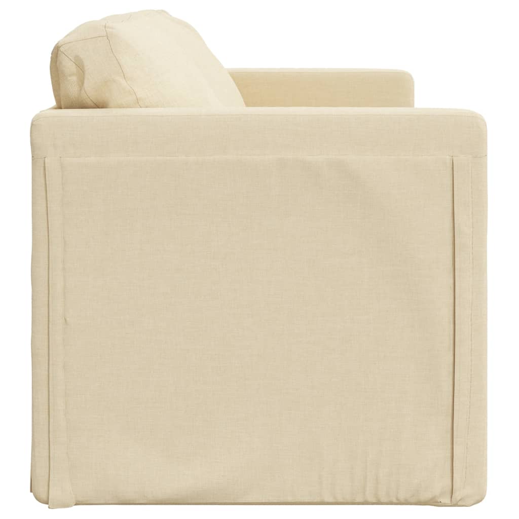 Bodensofa Mit Schlaffunktion Creme 112X174X55 Cm Stoff - Fuer Daheim