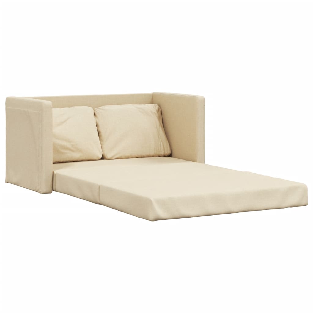 Bodensofa Mit Schlaffunktion Creme 112X174X55 Cm Stoff - Fuer Daheim