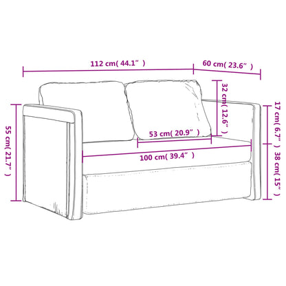 Bodensofa Mit Schlaffunktion Creme 112X174X55 Cm Stoff - Fuer Daheim