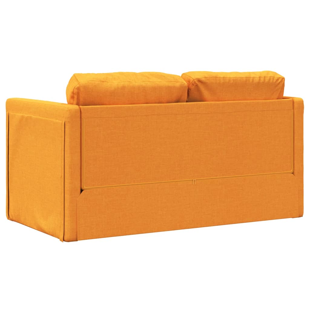 Bodensofa Mit Schlaffunktion Dunkelgelb 112X174X55 Cm Stoff - Fuer Daheim