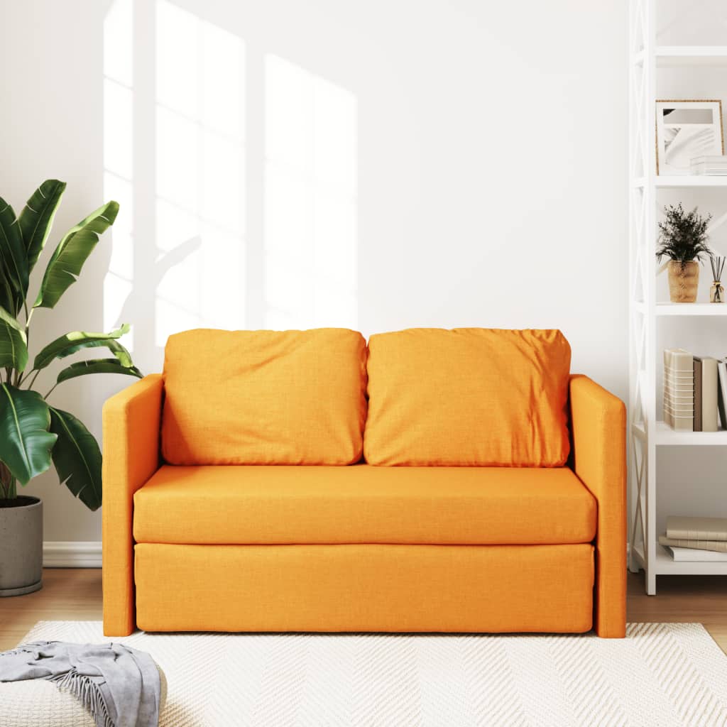 Bodensofa Mit Schlaffunktion Dunkelgelb 112X174X55 Cm Stoff - Fuer Daheim