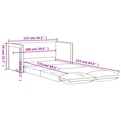 Bodensofa Mit Schlaffunktion Dunkelgelb 112X174X55 Cm Stoff - Fuer Daheim