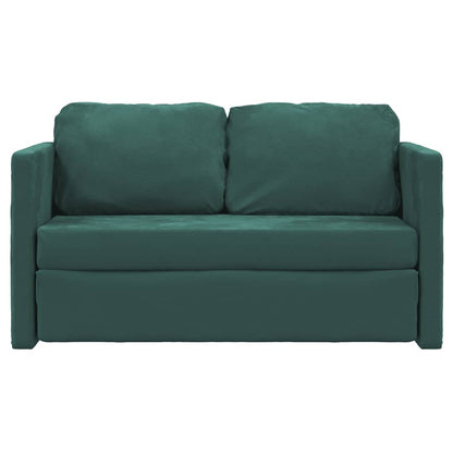 Bodensofa Mit Schlaffunktion Dunkelgrün 122X204X55 Cm Samt - Fuer Daheim