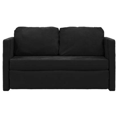 Bodensofa Mit Schlaffunktion Schwarz 122X204X55 Cm Samt - Fuer Daheim