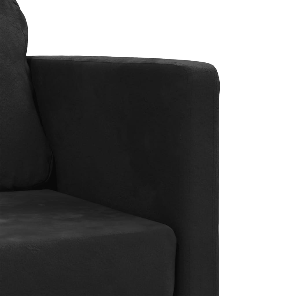 Bodensofa Mit Schlaffunktion Schwarz 122X204X55 Cm Samt - Fuer Daheim