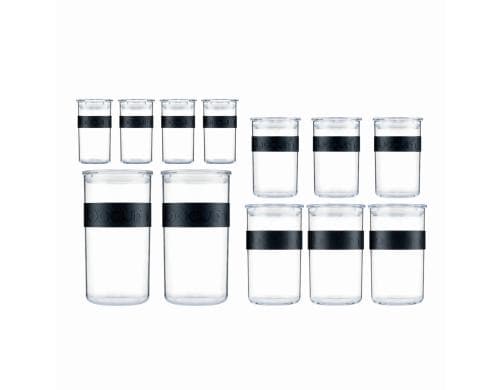 Bodum Presso Vorratsglas Set, Kunststoff, 12teilig - Fuer Daheim