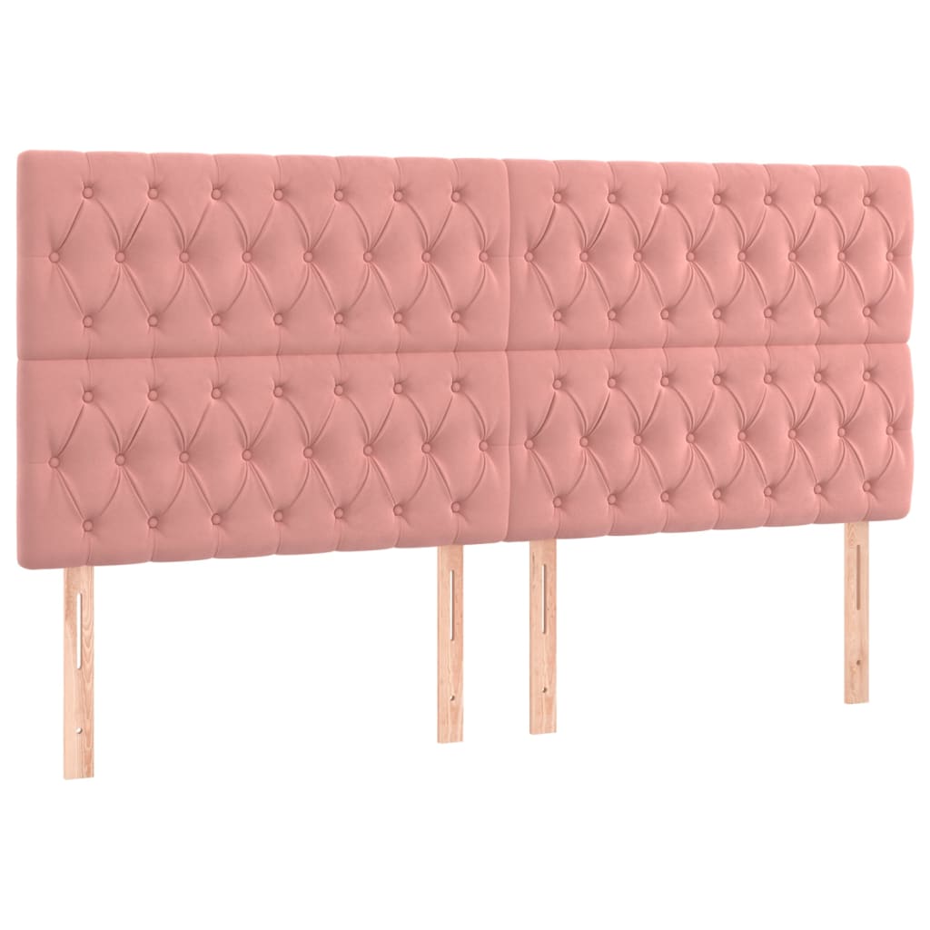 Boxspringbett Mit Matratze Rosa 180X200 Cm Samt 180 x 200 cm Knopfheftung Design - Fuer Daheim