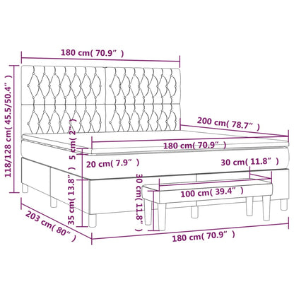 Boxspringbett Mit Matratze Rosa 180X200 Cm Samt 180 x 200 cm Knopfheftung Design - Fuer Daheim