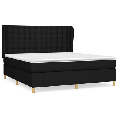 Boxspringbett Mit Matratze Schwarz 160X200 Cm Stoff 160 x 200 cm Knöpfe - Fuer Daheim