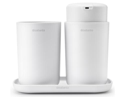 Brabantia Seifenspender-Set ReNew mit Zahnputzbecher - Fuer Daheim