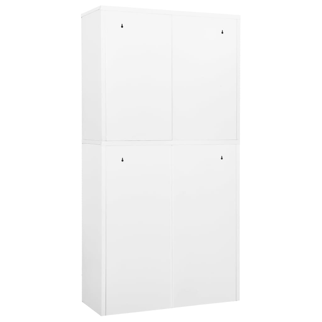 Büroschrank Weiß 90X40X180 Cm Stahl - Fuer Daheim