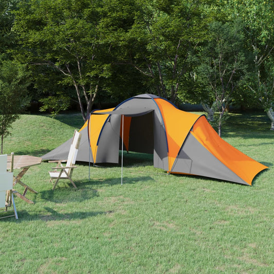 Campingzelt 6 Personen Grau Und Orange - Fuer Daheim
