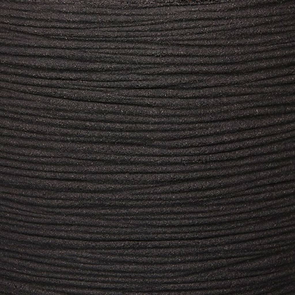 Capi Blumentopf Nature Rib Quadratisch 40 X 40 Cm Schwarz Kblr903 - Fuer Daheim