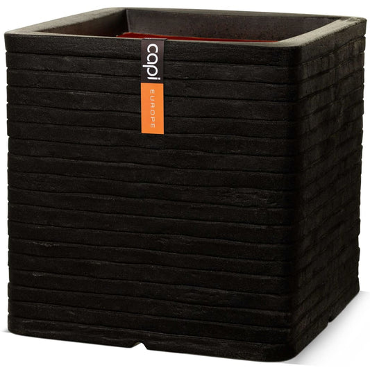 Capi Blumentopf Nature Row Quadratisch 30 X 30 Cm Schwarz Kblro902 - Fuer Daheim