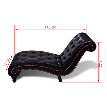 Chaiselongue Braun Kunstleder - Fuer Daheim