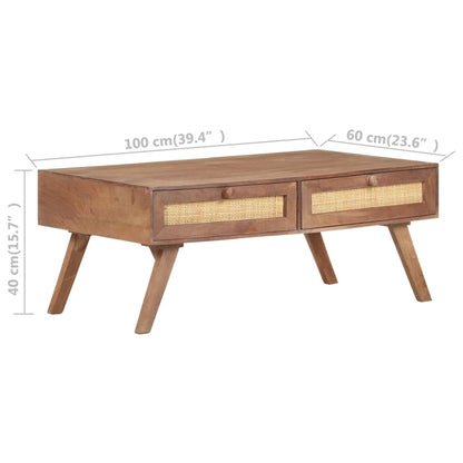 Couchtisch 100X60X40 Cm Mango Massivholz - Fuer Daheim