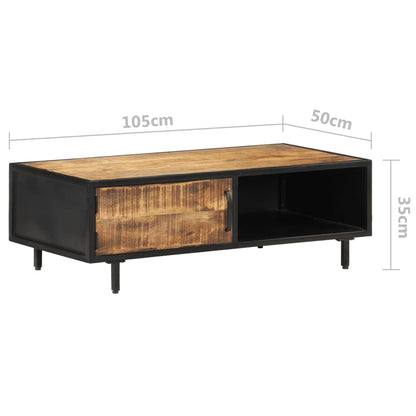 Couchtisch 105X50X35 Cm Raues Mangoholz - Fuer Daheim