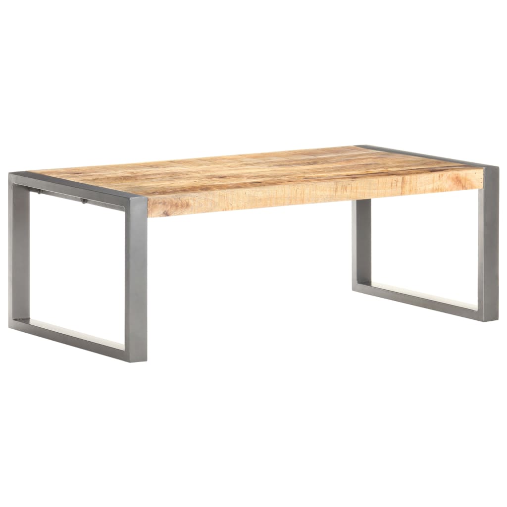 Couchtisch 110X60X40 Cm Raues Mangoholz Grau - Fuer Daheim