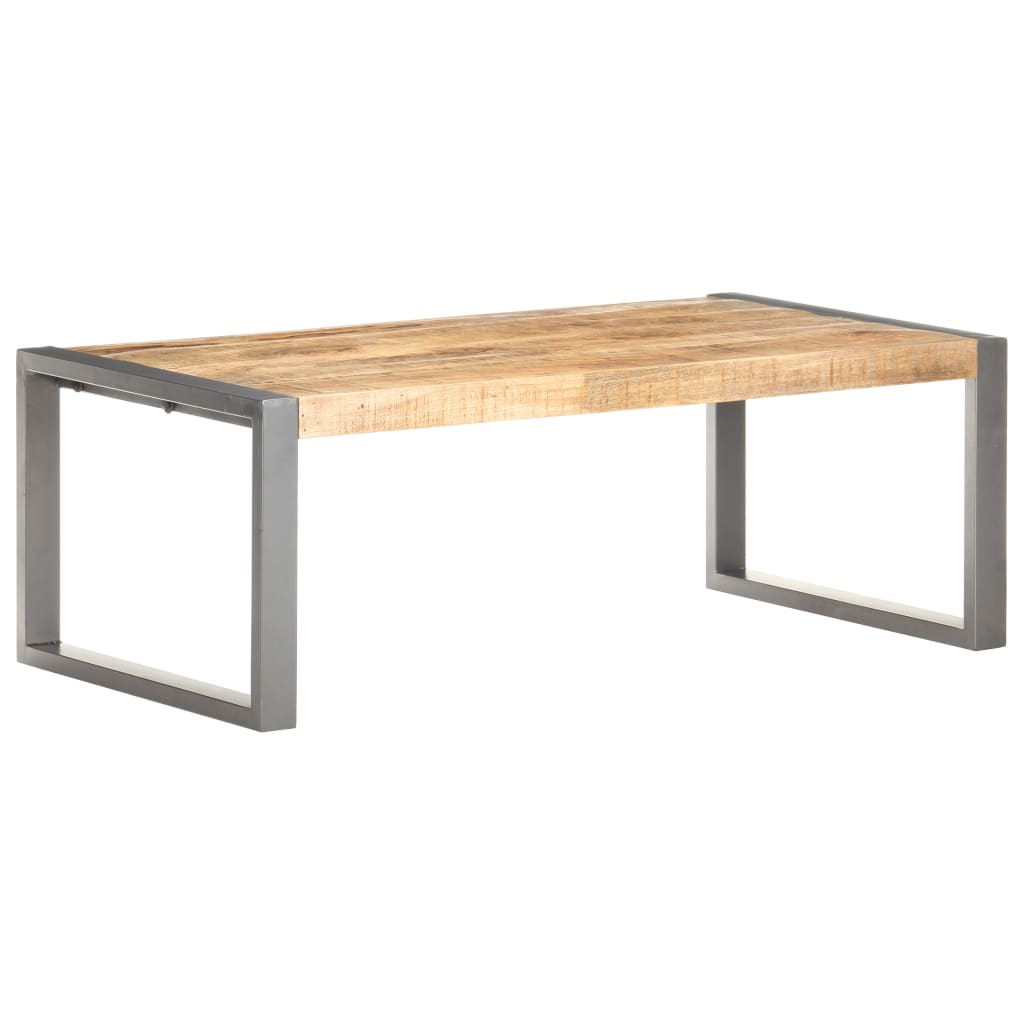 Couchtisch 110X60X40 Cm Raues Mangoholz Grau - Fuer Daheim