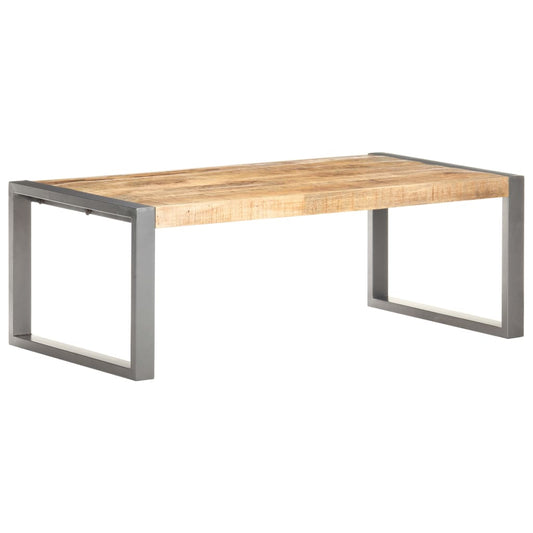 Couchtisch 110X60X40 Cm Raues Mangoholz Grau - Fuer Daheim