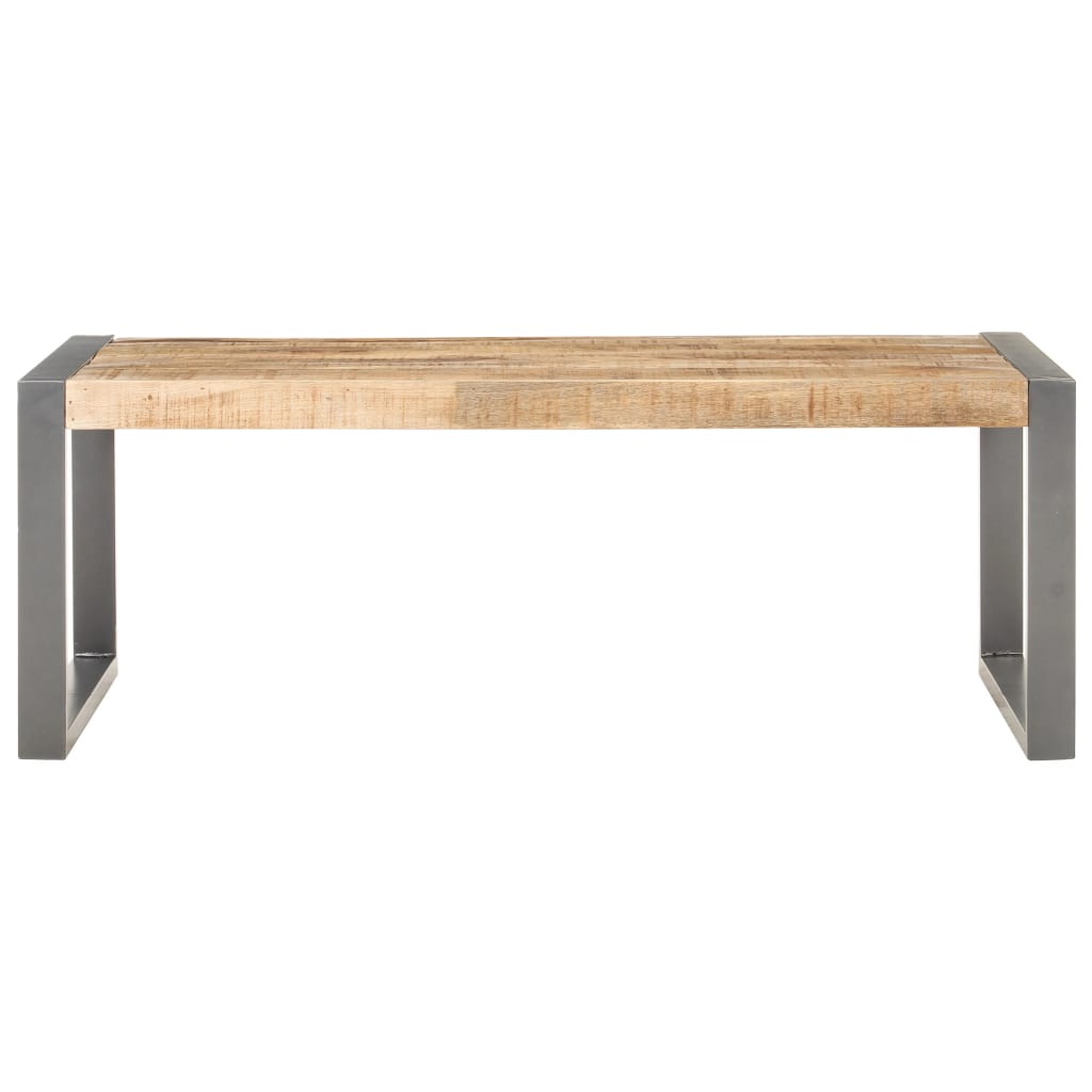 Couchtisch 110X60X40 Cm Raues Mangoholz Grau - Fuer Daheim