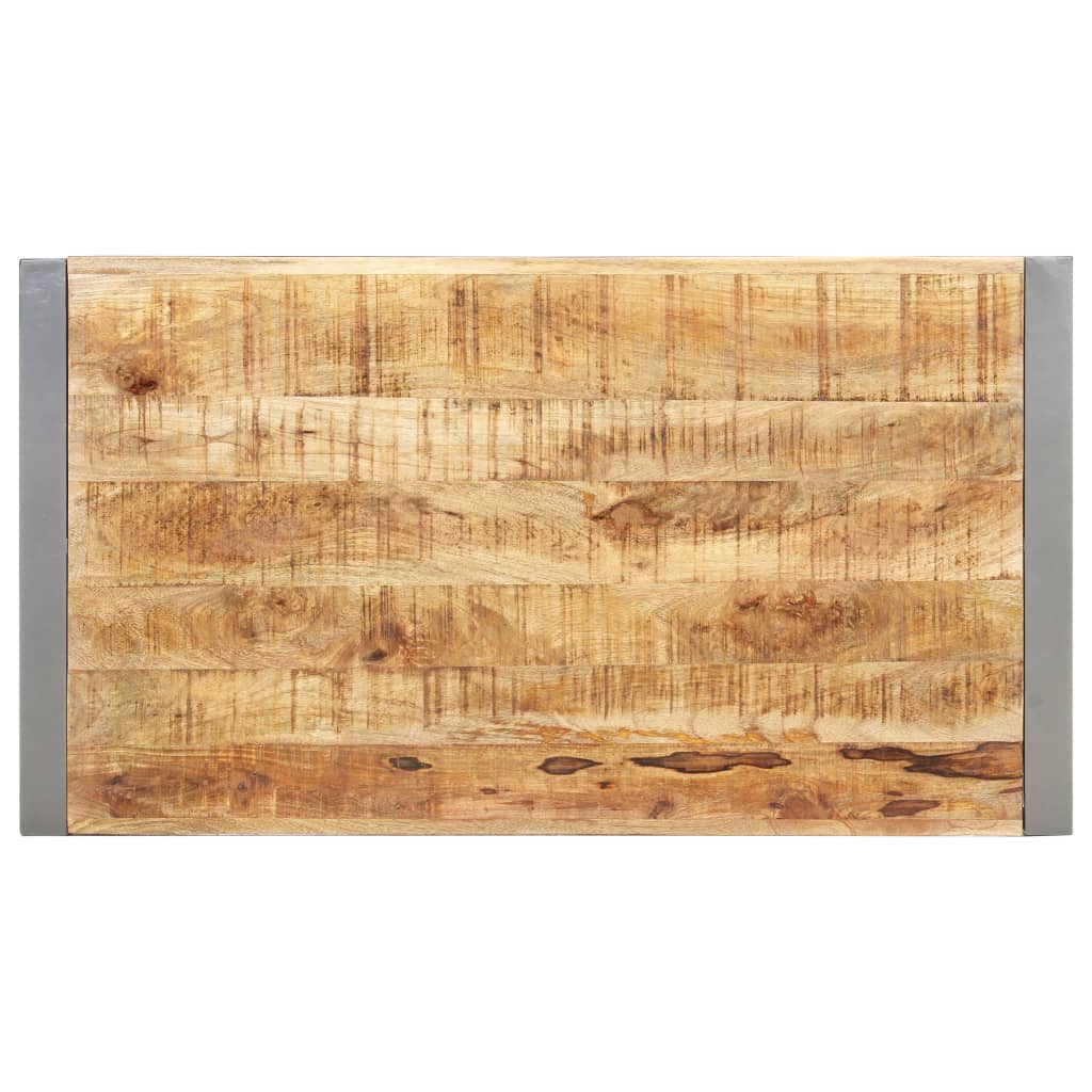 Couchtisch 110X60X40 Cm Raues Mangoholz Grau - Fuer Daheim