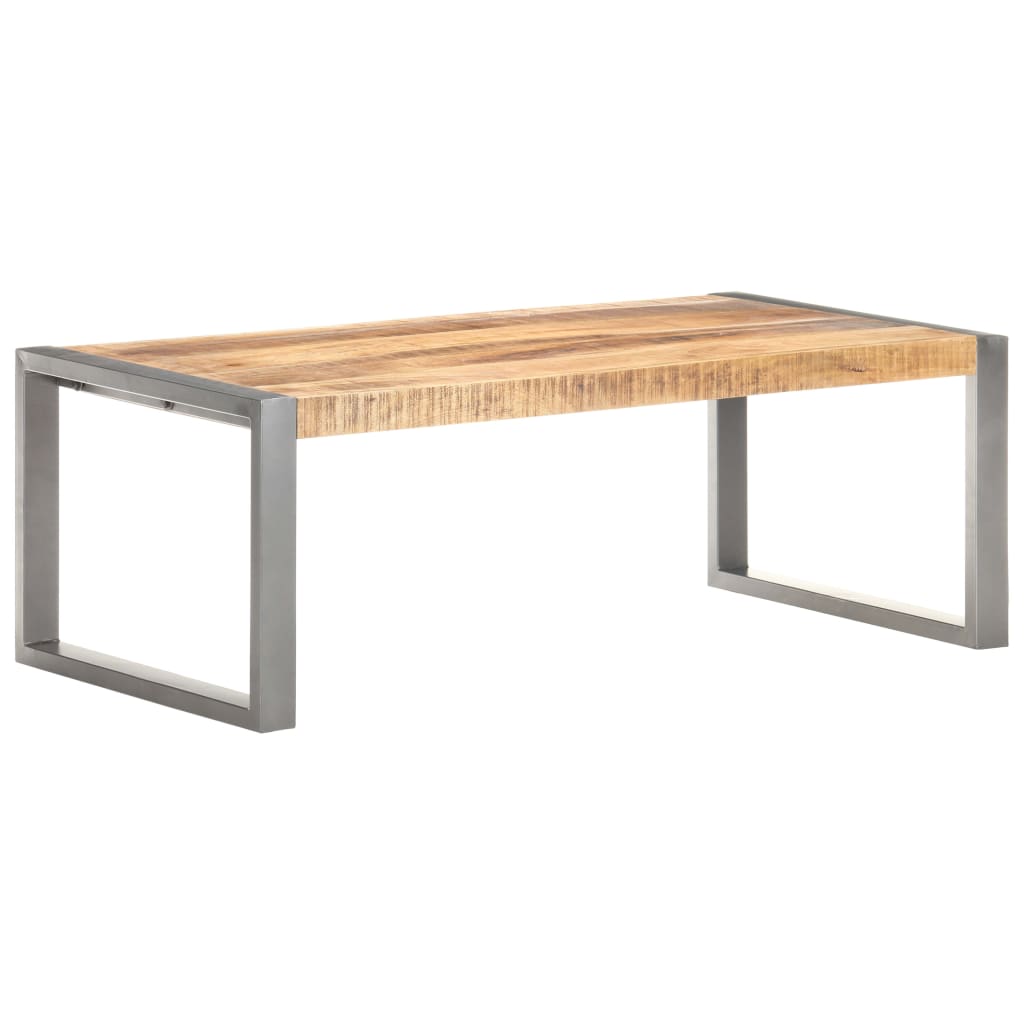 Couchtisch 110X60X40 Cm Raues Mangoholz Grau - Fuer Daheim