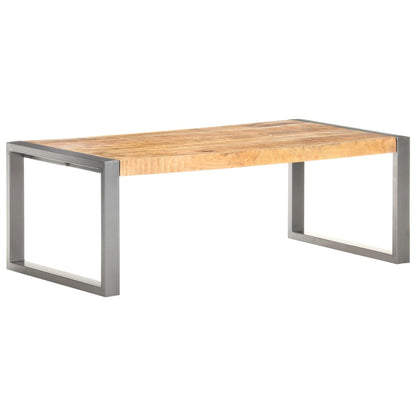 Couchtisch 110X60X40 Cm Raues Mangoholz Grau - Fuer Daheim