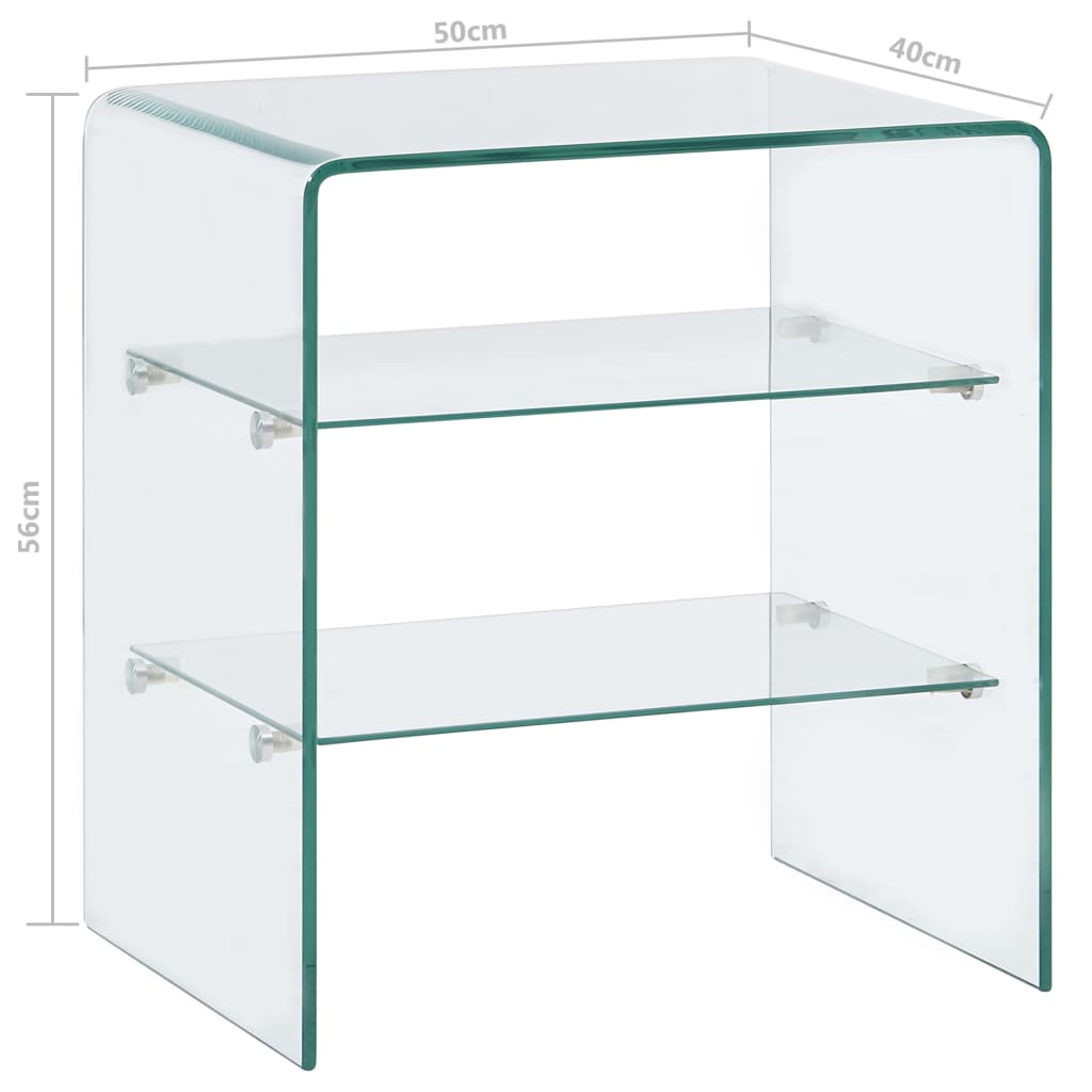 Couchtisch 50X40X56 Cm Hartglas - Fuer Daheim