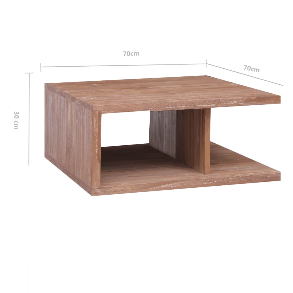 Couchtisch 70 X 70 X 30 Cm Massivholz Teak - Fuer Daheim