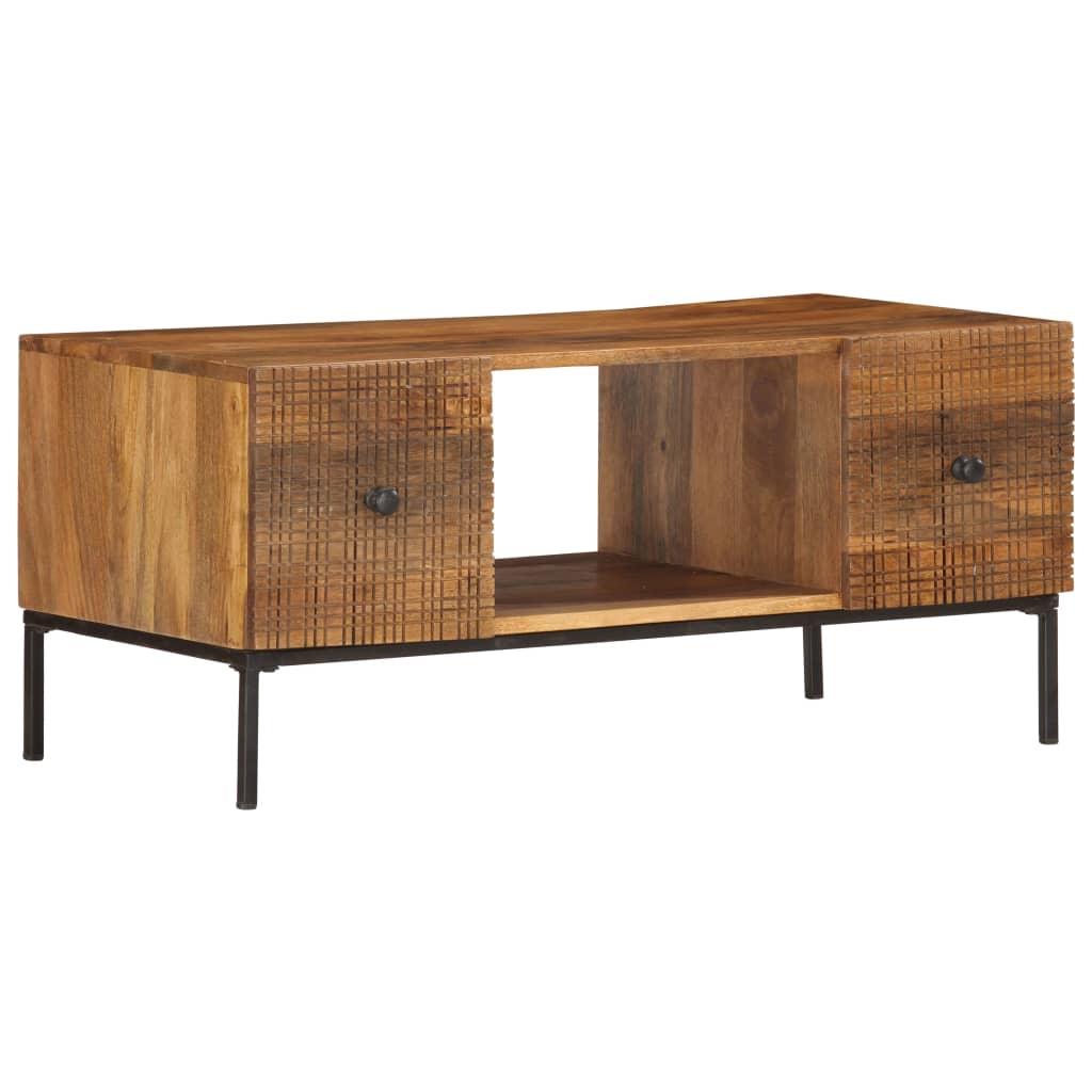 Couchtisch 90×45×40 Cm Massivholz Mango - Fuer Daheim