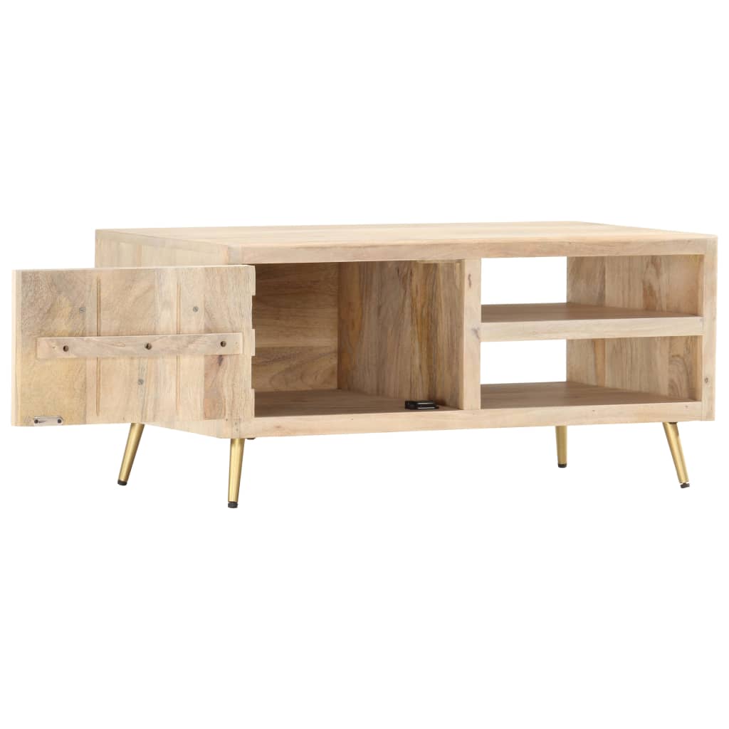 Couchtisch 90×45×40 Cm Massivholz Mango - Fuer Daheim