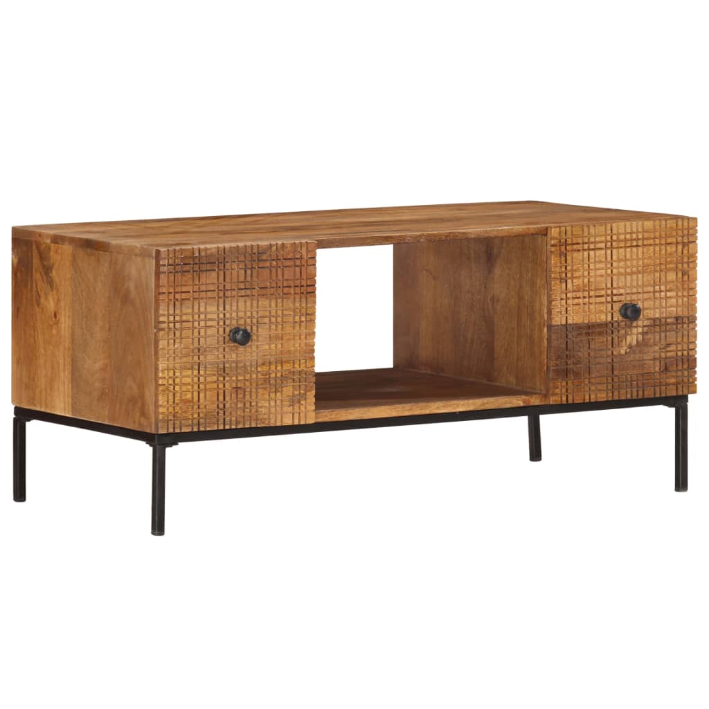 Couchtisch 90×45×40 Cm Massivholz Mango - Fuer Daheim