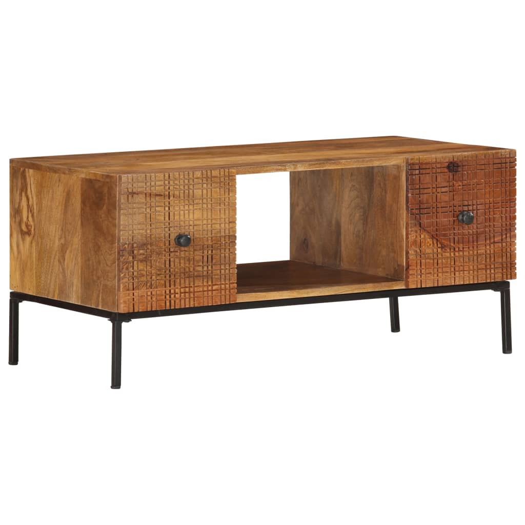 Couchtisch 90×45×40 Cm Massivholz Mango - Fuer Daheim