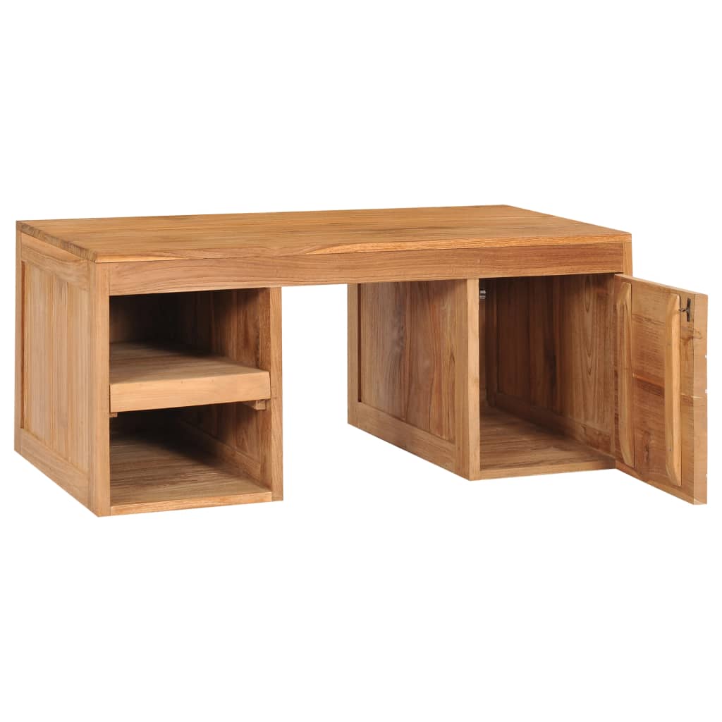 Couchtisch 90×50×40 Cm Massivholz Teak - Fuer Daheim