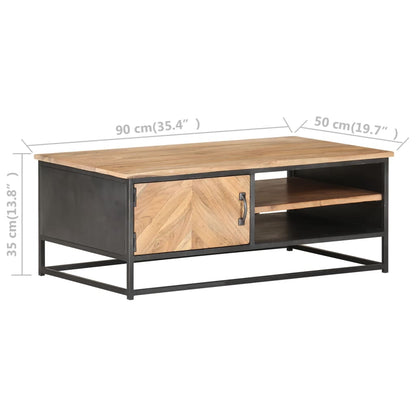 Couchtisch 90X50X35 Cm Massivholz Akazie - Fuer Daheim