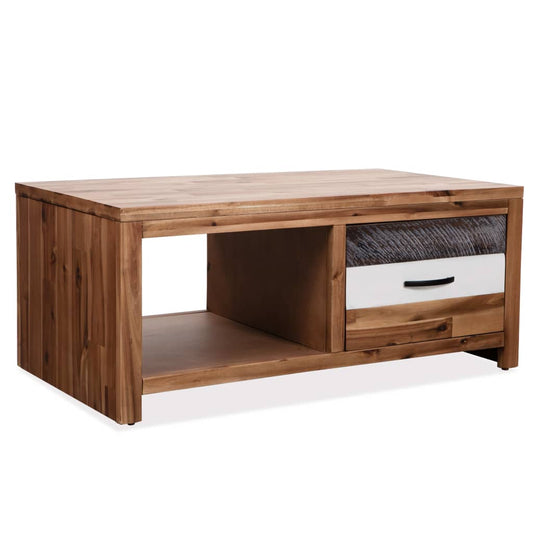 Couchtisch Akazie Massivholz 90X50X37,5 Cm - Fuer Daheim