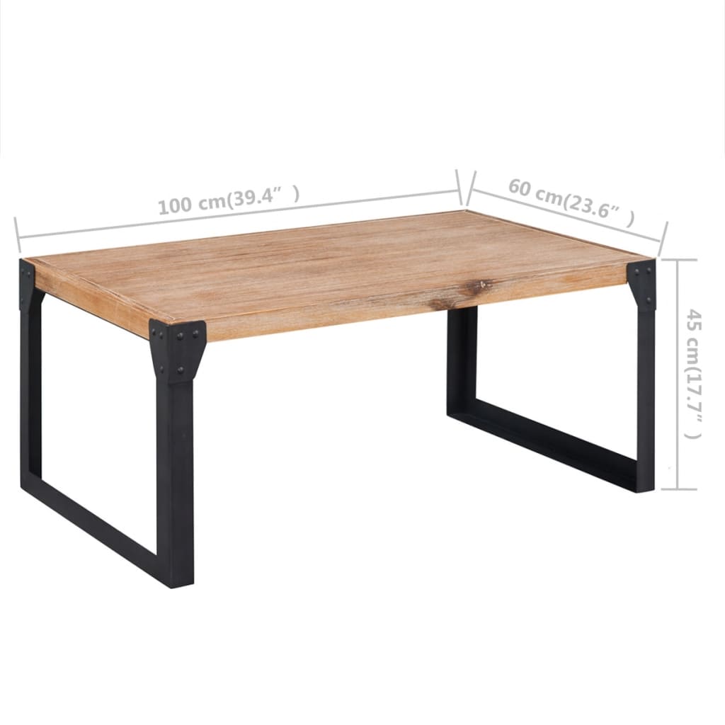 Couchtisch Akazienholz Massiv 100 X 60 X 45 Cm - Fuer Daheim